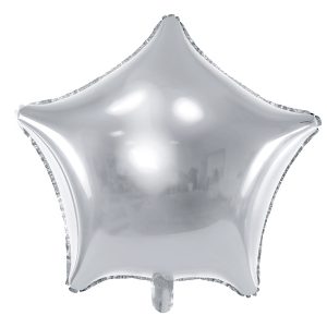 globo foil estrella plateado plata