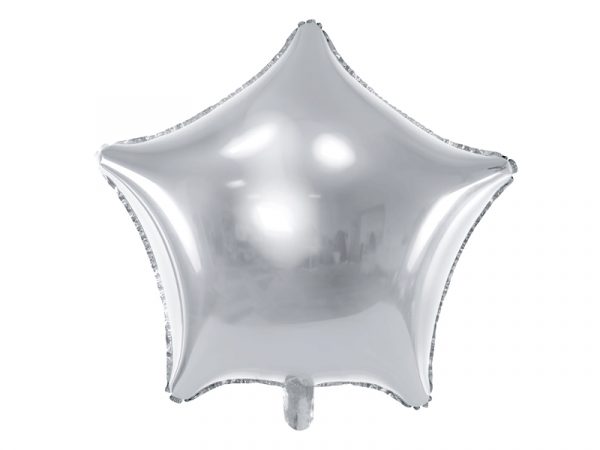 globo foil estrella plateado plata