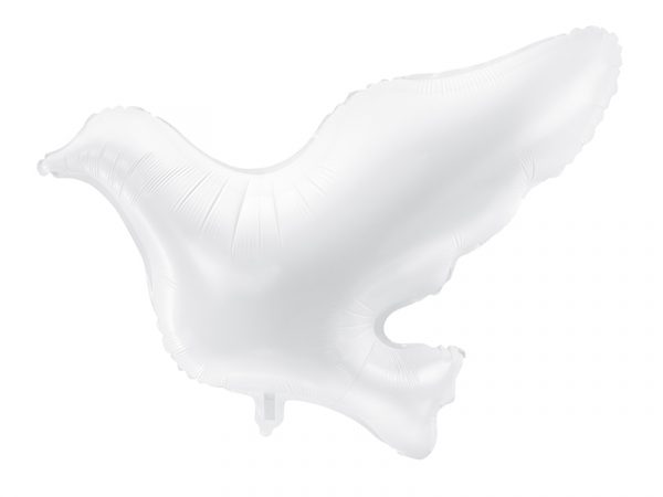 globo foil helio paloma comunión blanco