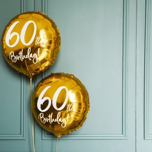 globo foil redondo dorado 60 cumpleaños oro