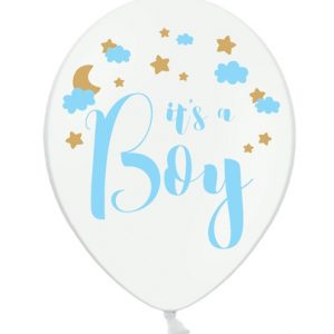 globo helio bebé nacimiento baby shower it´s a boy azul es un niño