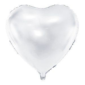 globo helio foil corazón blanco