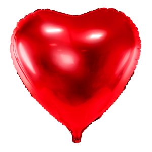 globo helio foil corazón rojo