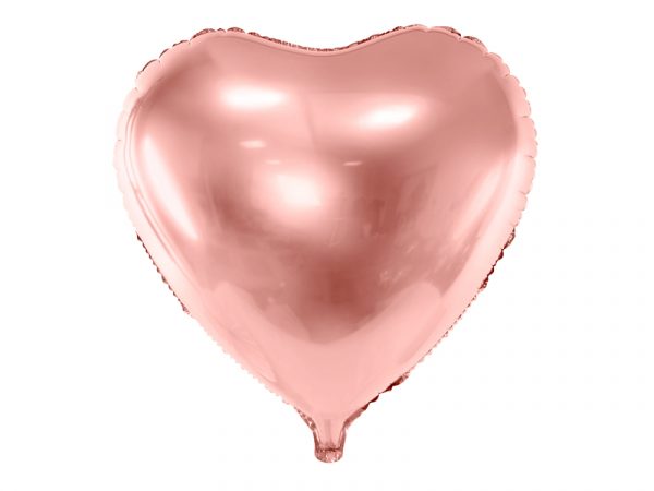 globo helio foil corazón rosa oro dorado rosado