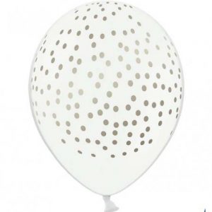 globo helio transparente lunares puntos topos plata