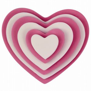 set 6 cortadores corazones PME