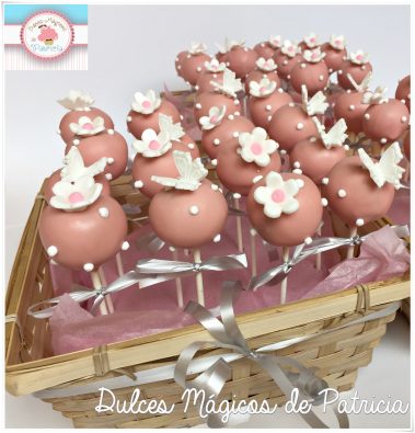 Cakepops rosa flor