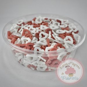 Sprinkles corazones rojo y blanco dulces magicos