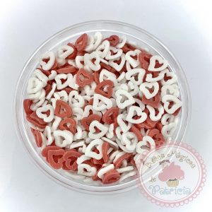 Sprinkles corazones rojo y blanco dulces magicos