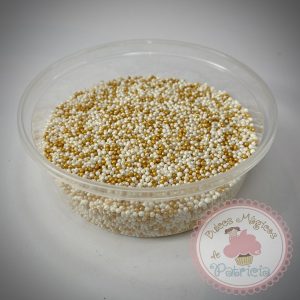 sprinkles perlitas dorado blanco dulces magicos