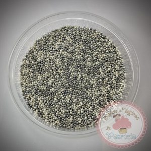 sprinkles perlitas plateado blanco dulces magicos