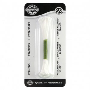 JEM estambres flores color blanco 50 unidades