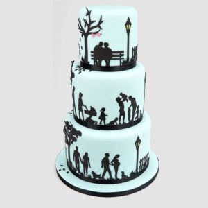 Set cortadores patchwork siluetas de familia