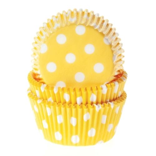 capsulas cupcakes house of marie amarilla lunares