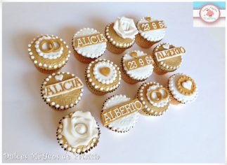 cupcakes boda oro