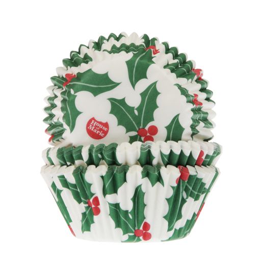 cápsulas cupcakes house of marie navidad christmas hojas de acebo