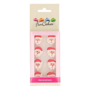 decoraciones azúcar funcakes caras papa noel santa claus