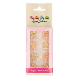 decoraciones azúcar funcakes gingerbread man muñecos jengibre