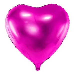 globo foil corazón helio rosa fucsia