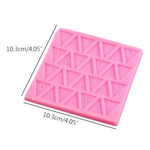 molde silicona banderines ABC