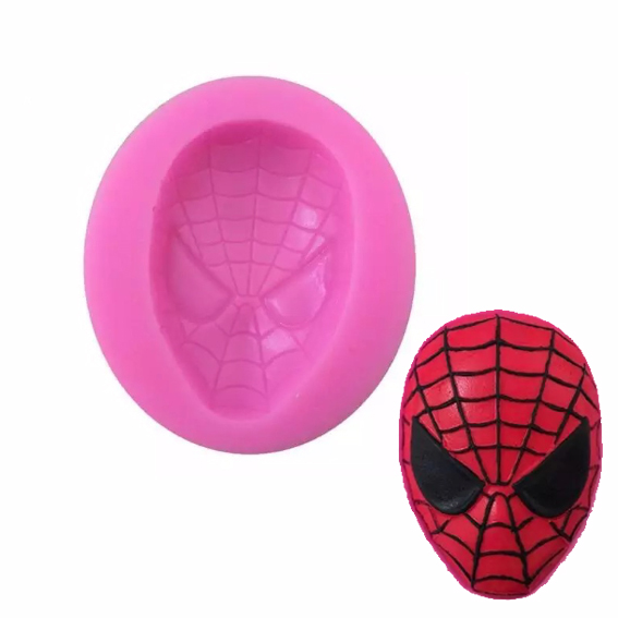 molde silicona cara spiderman