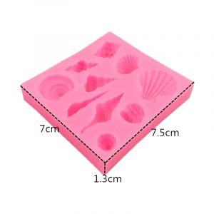 molde silicona conchas