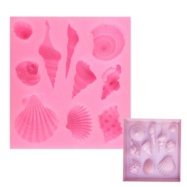 molde silicona conchas