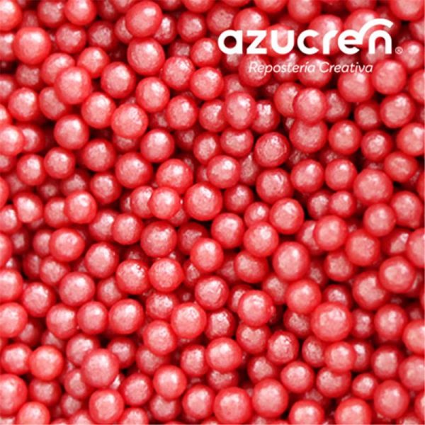 perlas de azucar rojas 4mm azucren