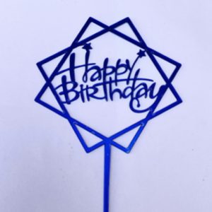 Dulces mágicos de patricia Topper happy birthday azul cuadrado