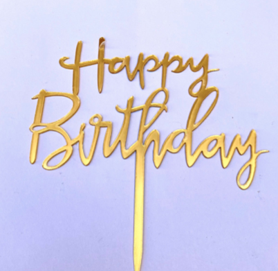 Dulces mágicos de patricia Topper happy birthday letras oro