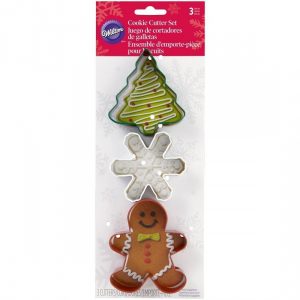 Set 3 cortadores wilton navidad abeto muñeco copo