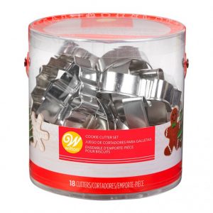 cubo 18 cortadores navidad wilton