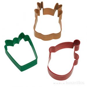 set 3 cortadores wilton papanoel regalo reno