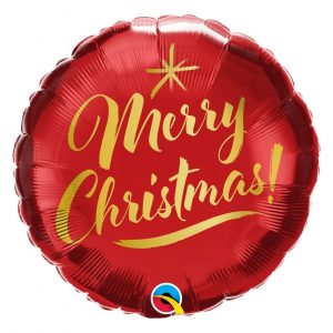 globo foil rojo navidad qualatex
