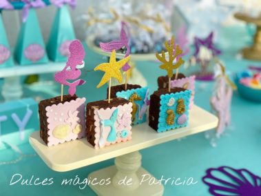 brownies decorados sirenas
