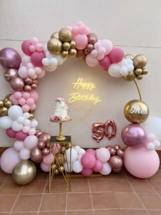 Decoración globos felices 50