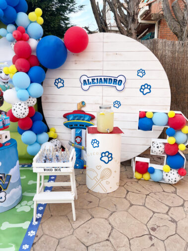 Decoración de cumpleaños Patrulla Canina