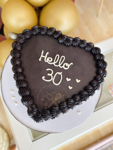 Tarta corazón 30 años