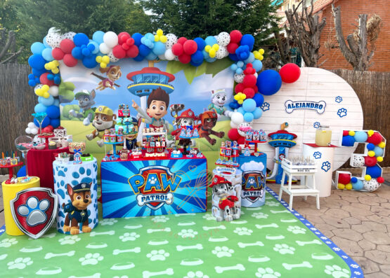 Decoración de cumpleaños Patrulla Canina