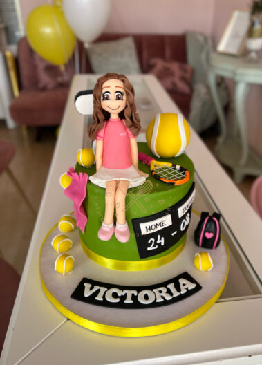 Tarta decorada tenis