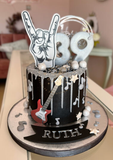 Tarta decorada rock and roll
