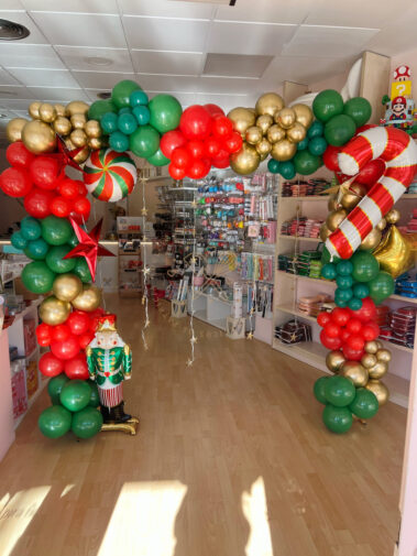 Decoración de globos Navidad
