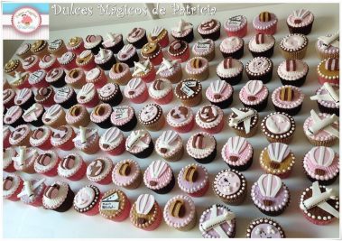 Cupcakes decorados viajes