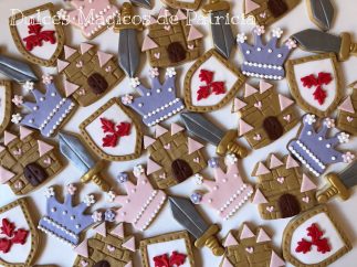 galletas personalizadas caballeros y princesas