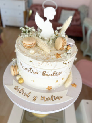 Tarta decorada Bautizo