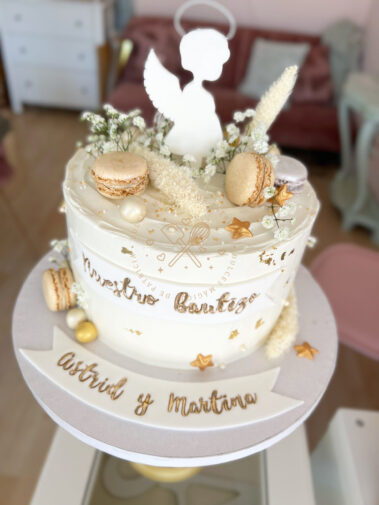 Tarta decorada Bautizo