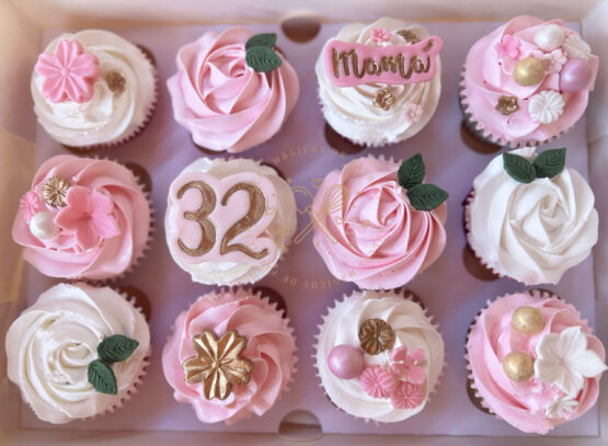 Cupcakes decorados para mamá