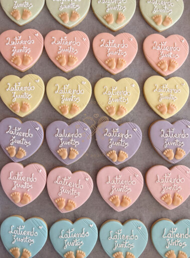 Galleta de corazones decoradas