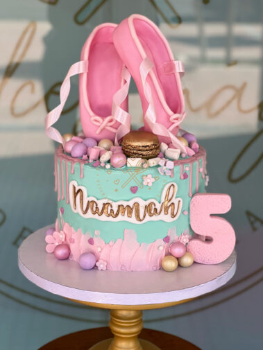 Tarta decorada zapatillas de ballet