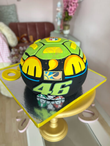 Tarta casco moto Valentino Rossi